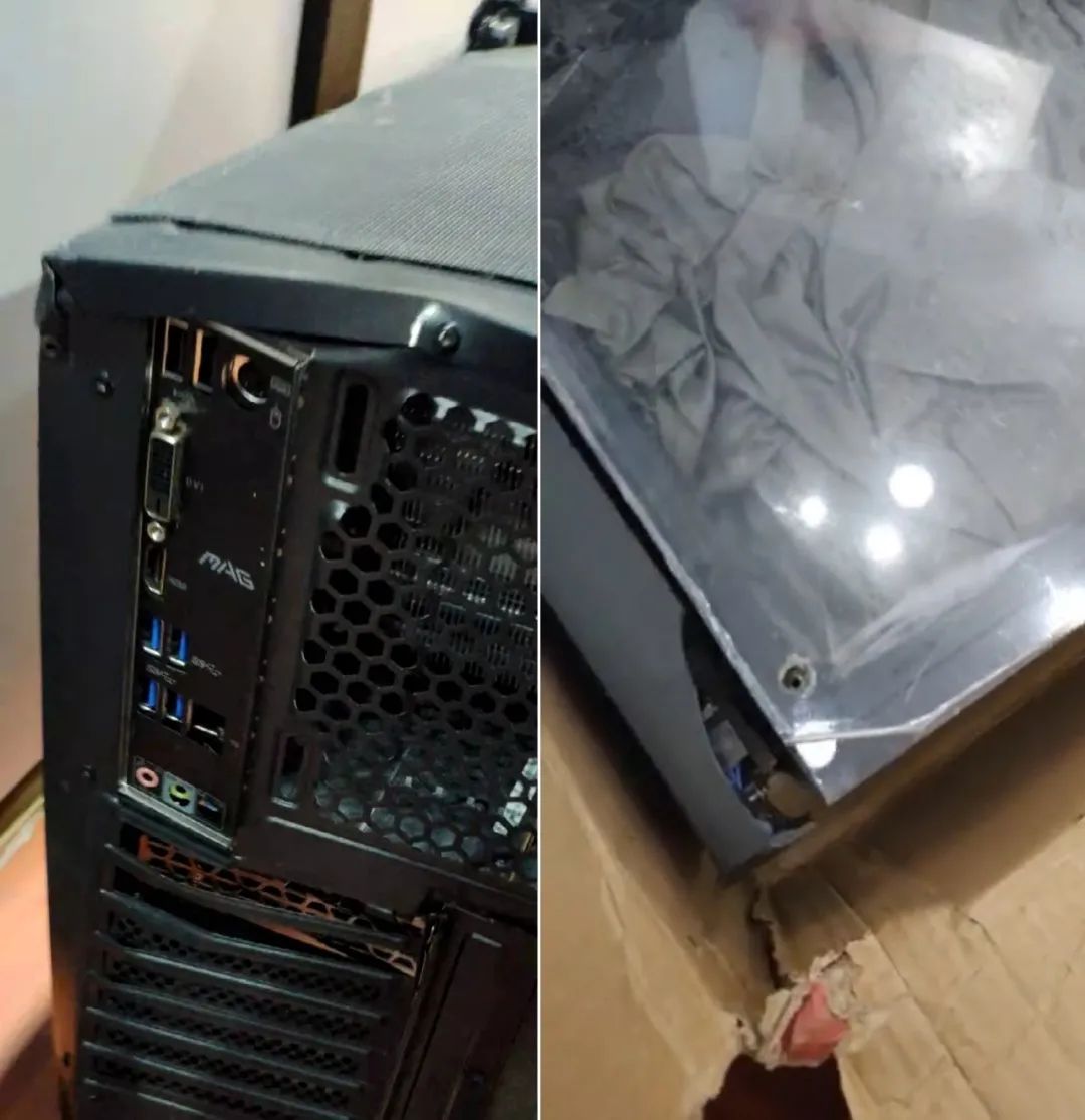 电脑主机运输中坏了
