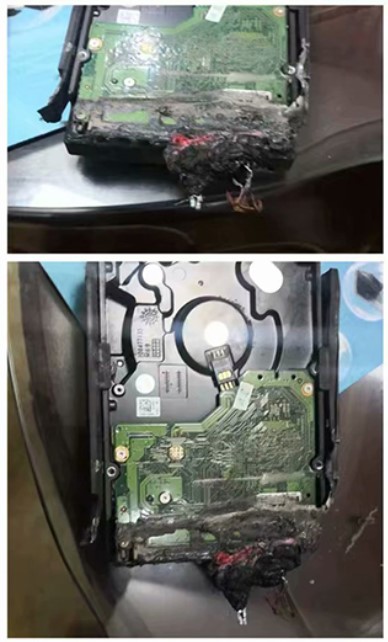 主机电源爆炸硬盘