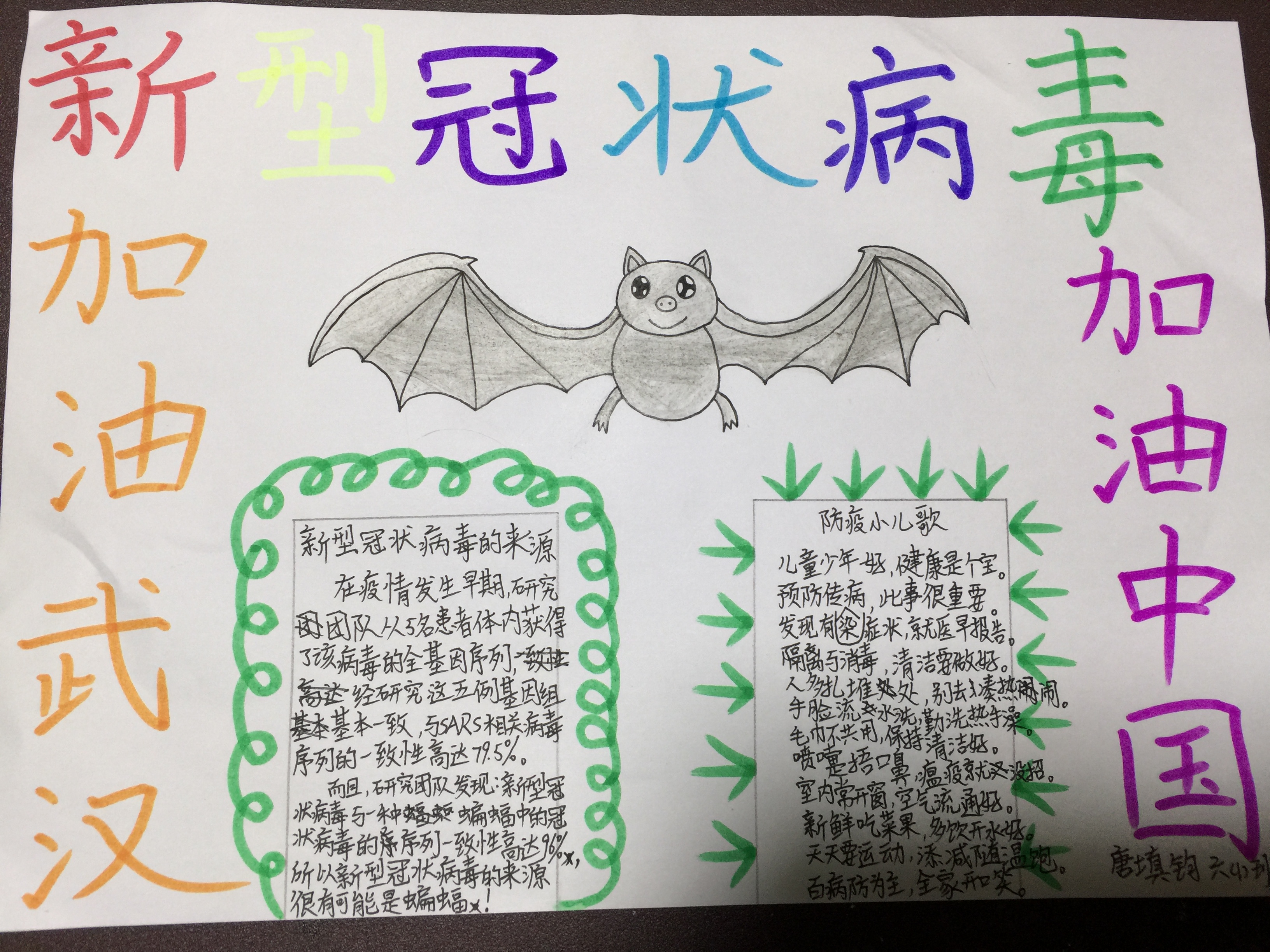主机疫情手抄报