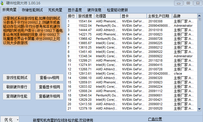测主机硬件的软件