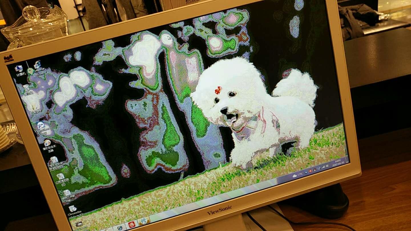 电脑主机移动显示器花屏